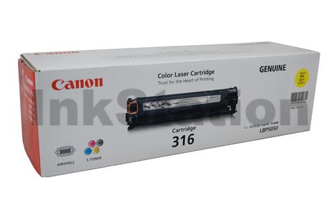 Canon LBP 5050N (CART-316Y) Genuine Yellow Toner Cartridge - 1,500 Pages