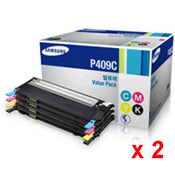 8-Pack Genuine Samsung CLP-310 CLP-315 CLX-3170 CLX-3175 Cartridge CLT-P409C <br><br> [2 Set=2BK,2C,2M,2Y]<br><img src=/images/freeshipping2.gif border=0>