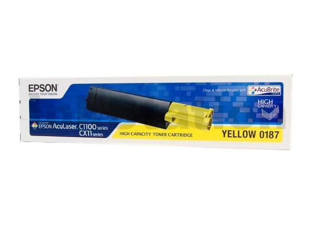 Epson AL-CX11N / CX11NF / C1100 Genuine (S050187) Yellow Toner Cartridge - 4,000 pages