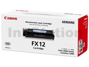 1 x Canon FX-12 Black Genuine Toner Cartridge - 4,500 page