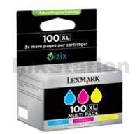 Lexmark No.100XL (14N1293) High Yield Genuine Colour Tri Pack Return Program