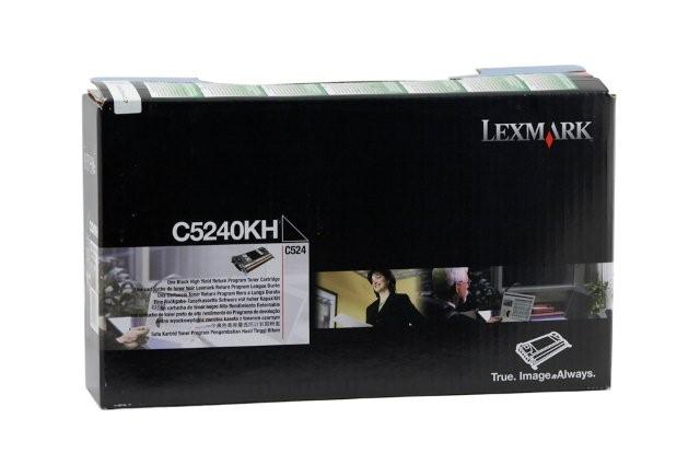 Lexmark (C5240KH) Genuine C524 Black Prebate Toner Cartridge High Capacity - 8,000 pages
