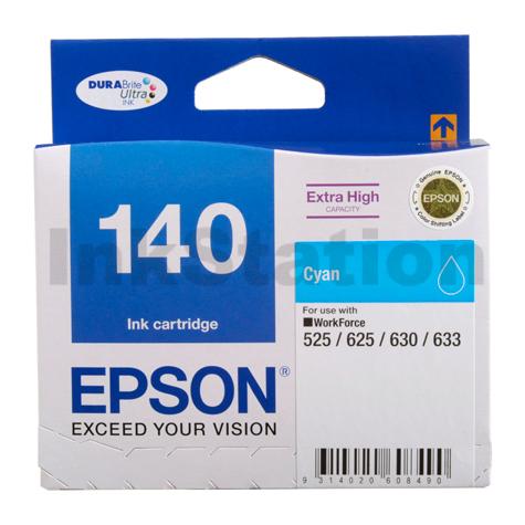 Genuine Epson T1402 (140) High Yield Cyan Ink Cartridge (C13T140292) - 755 pages